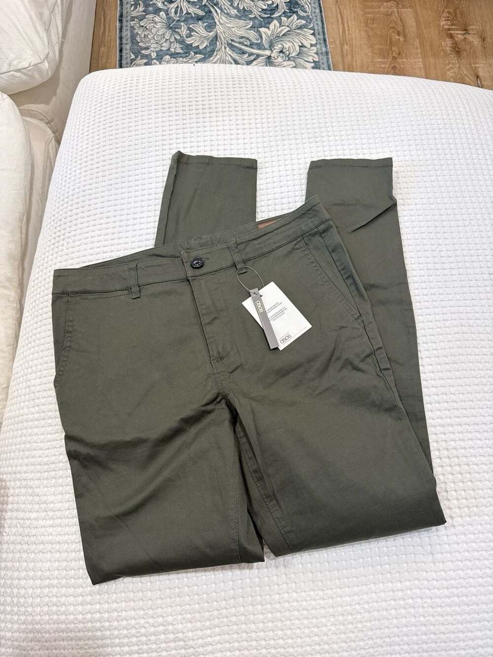 ASOS DESIGN Skinny Chinos in Olive Green W30 L32